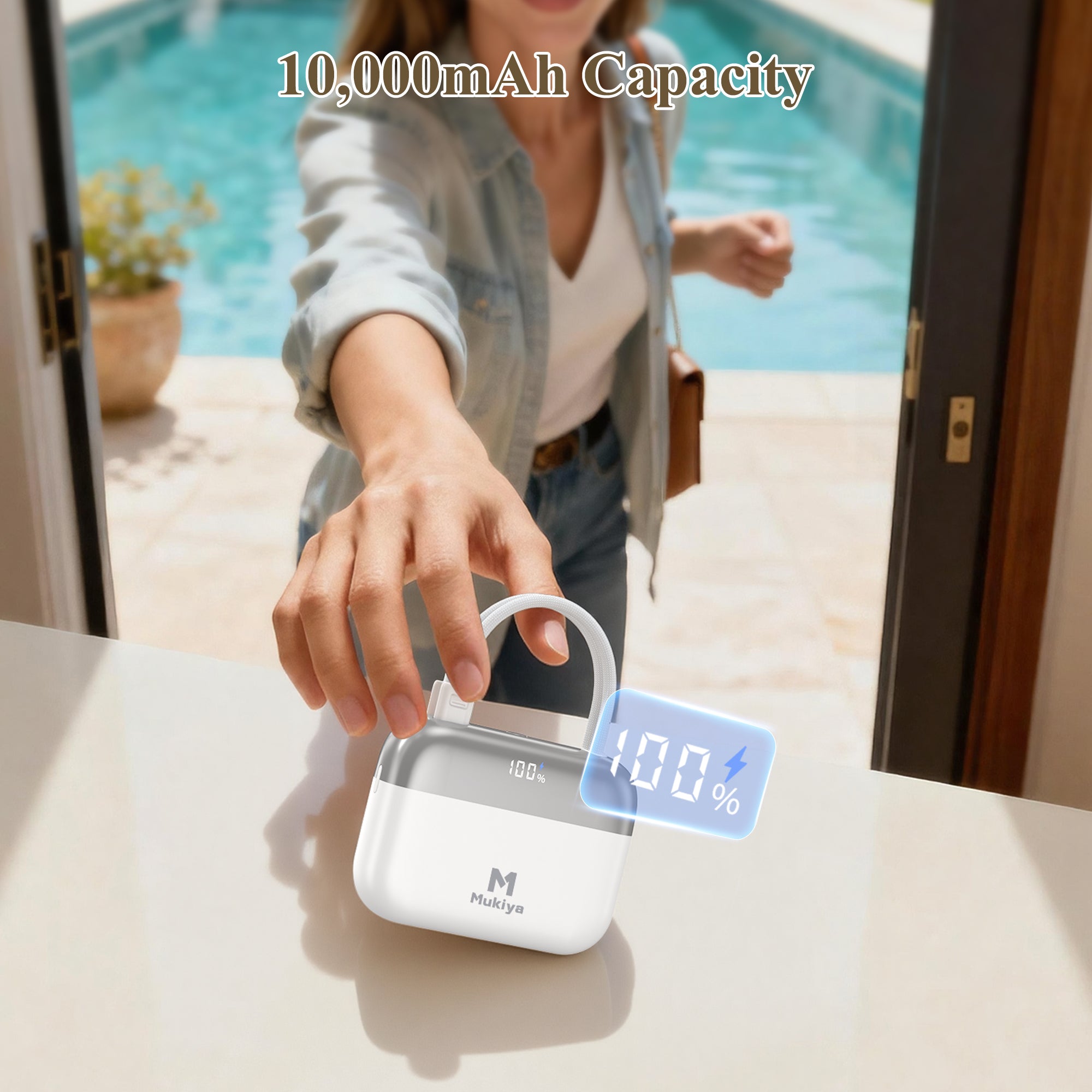 Compact Dual-Cable Power Bank