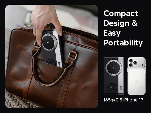 Ultra-Portable Foldable Wireless Charger for Travel, 0.55-inch Thin Aluminum Design for Pockets and Bags
