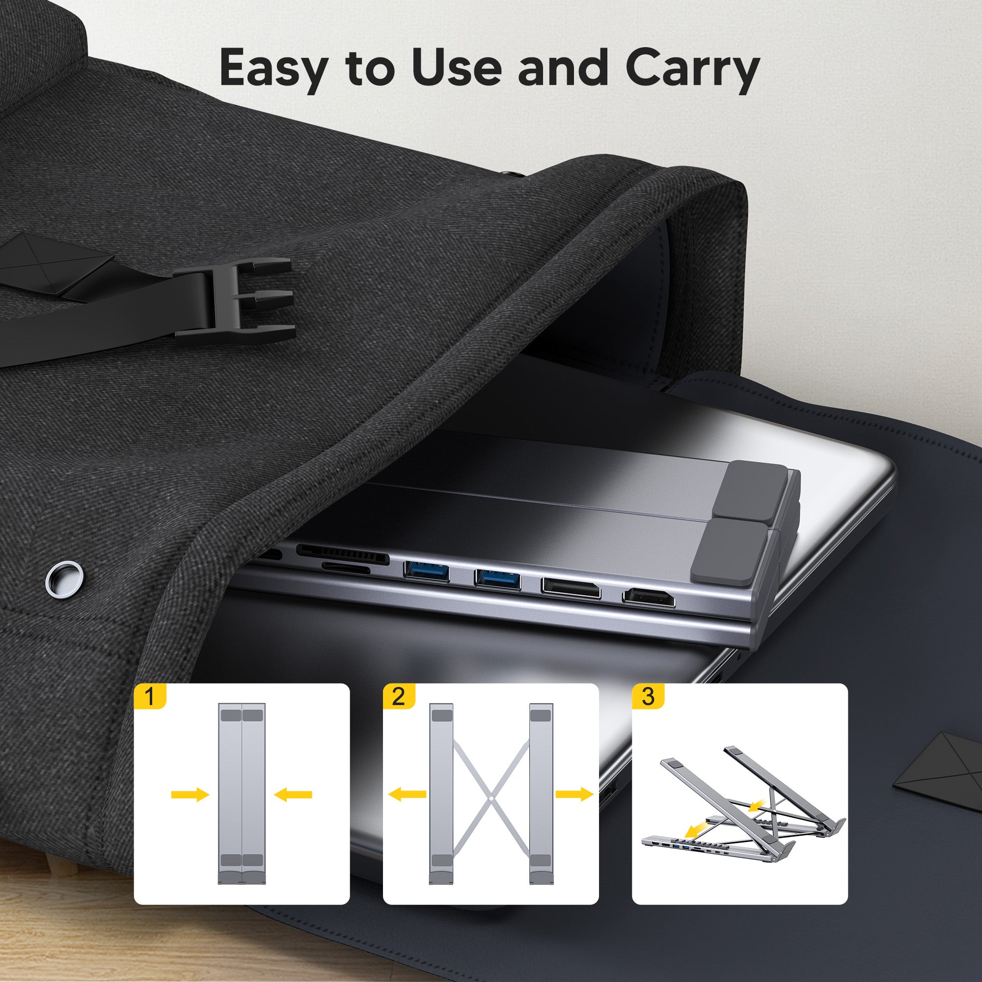 Foldable and Portable 8K Docking Stand - Premium Tech Gift for Creators