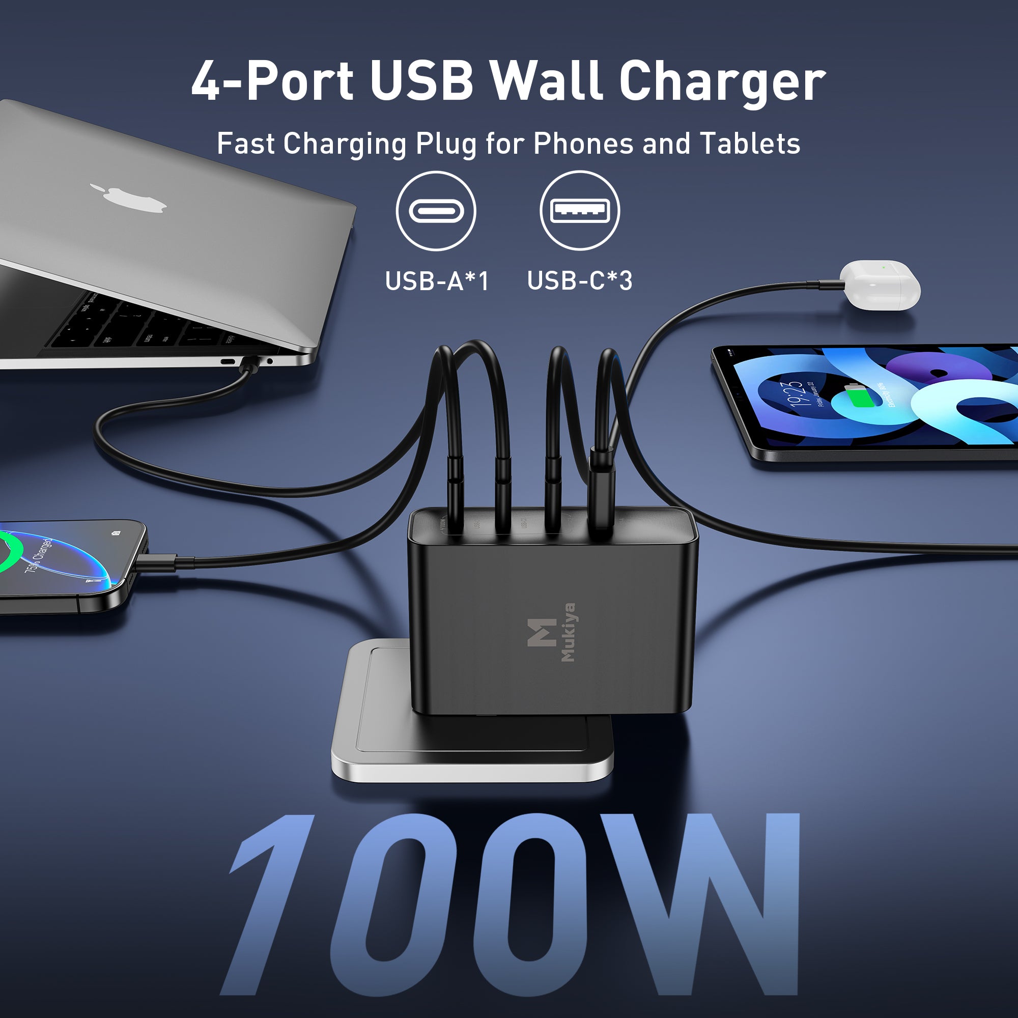 100W GaN Multi-Device Charger