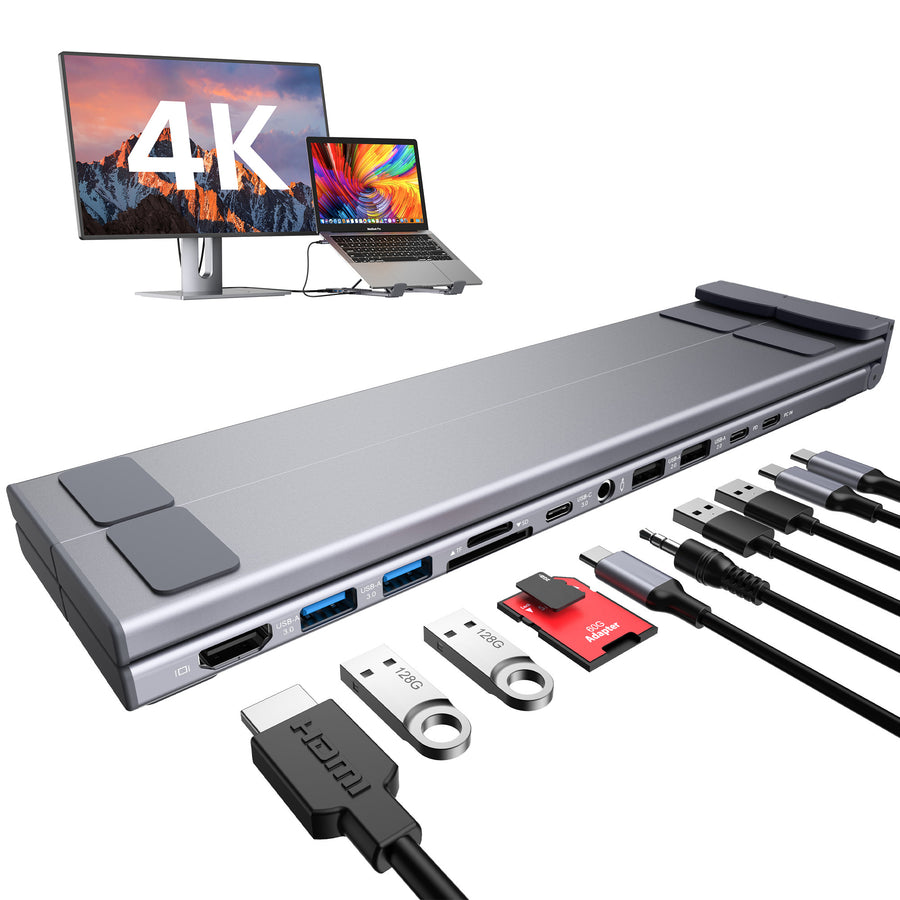 8-in-1 USB-C ノートパソコンドックスタンド