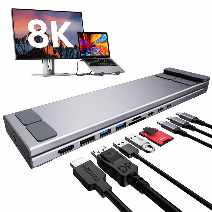 8-in-1 USB-C ノートパソコンドックスタンド
