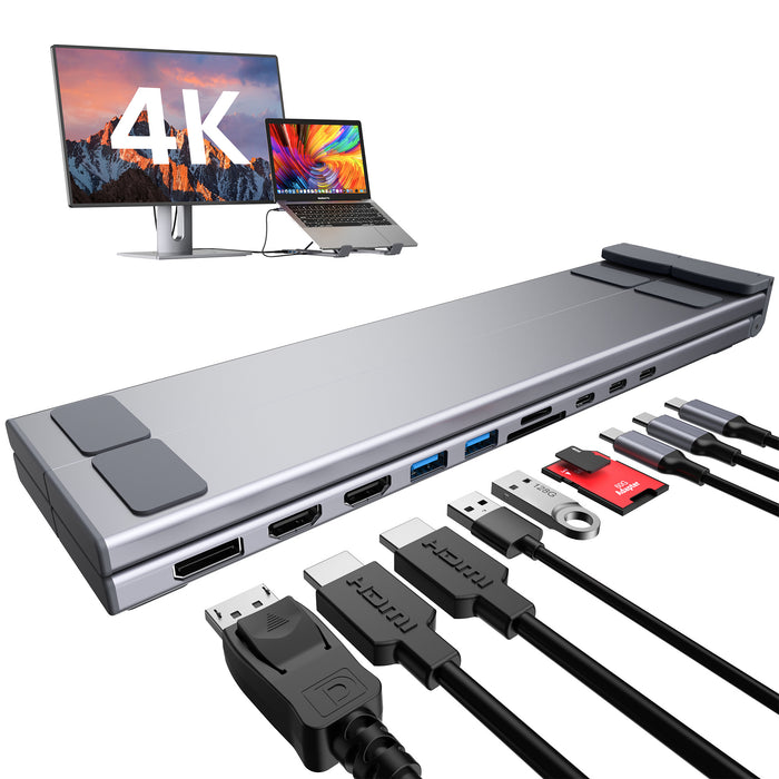 8-in-1 USB-C ノートパソコンドックスタンド