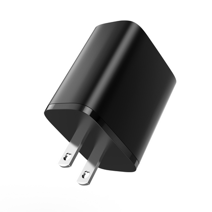 Space Black Mukiya 45W PD Wall Plug with Compact Foldable Prongs for Professional Travel Use